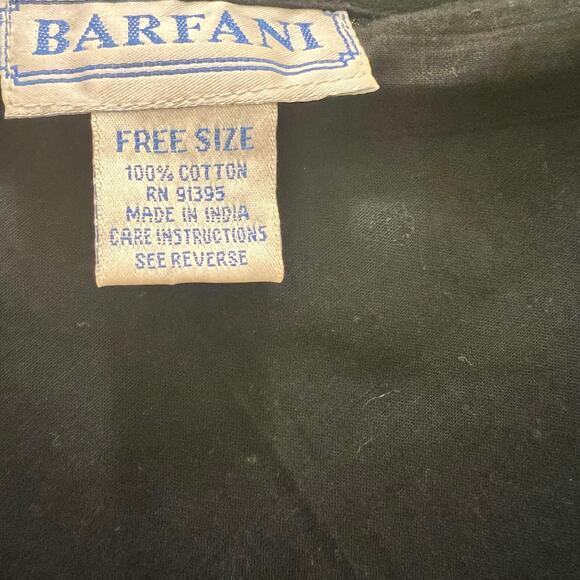 Barfani skirt women’s one size black tan boho festival flowy 100%cotton VTG Y2K - Picture 4 of 8